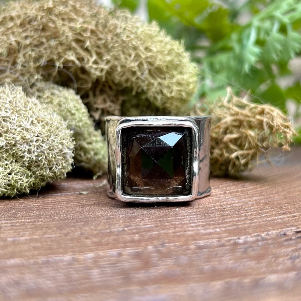 Silpada Dusk Til Dawn Sterling Silver and Smoky Quartz Ring